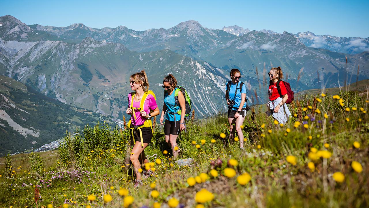 Hiking itineraries in the Alps : Summer walking & hiking Alps - Les 3  Vallées